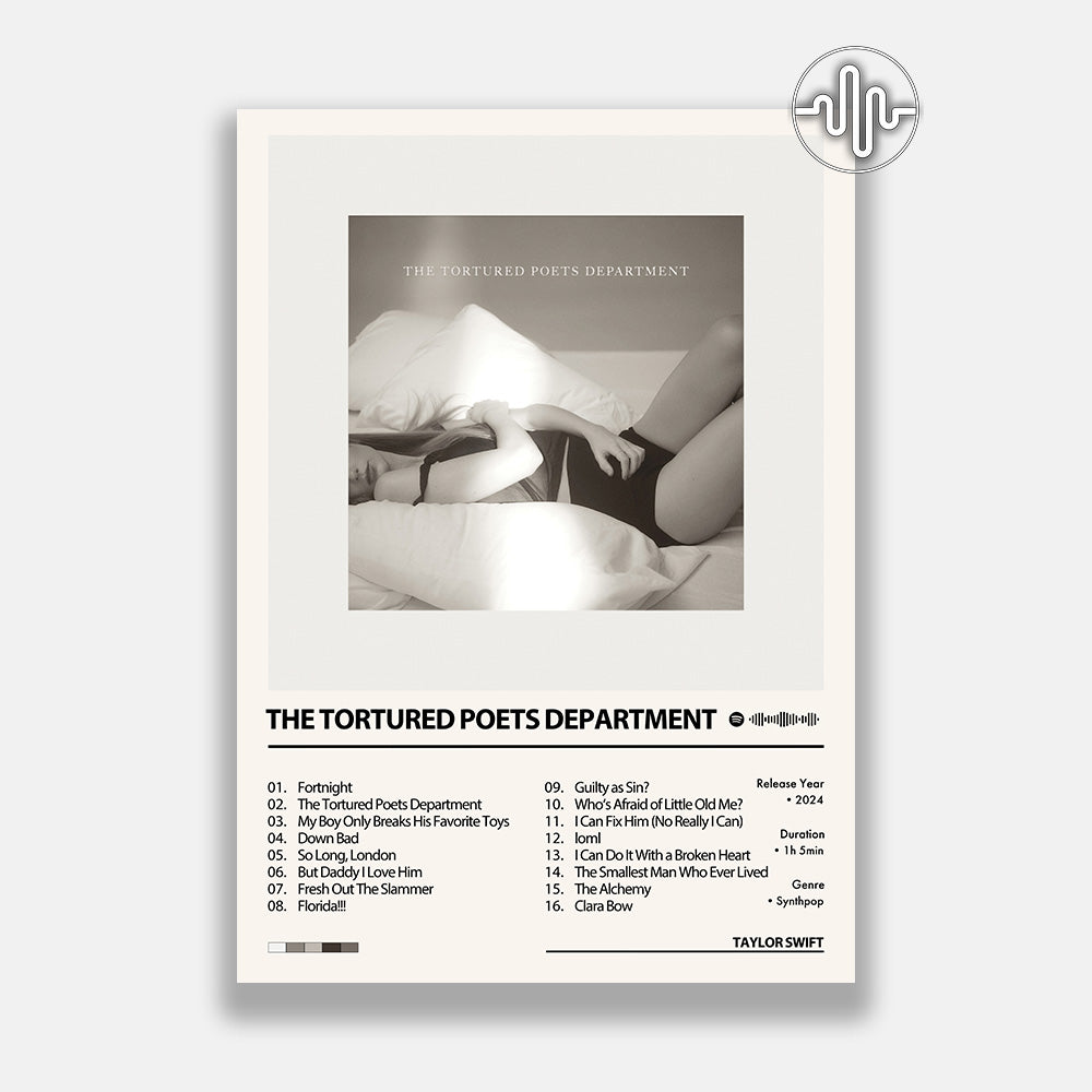 Taylor Swift - THE TORTURED POETS DEPARTMENT | Affiche de couverture de l'album