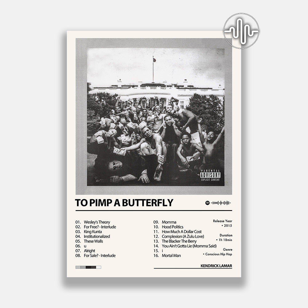 Kendrick Lamar - To Pimp A Butterfly | Affiche de couverture de l'album