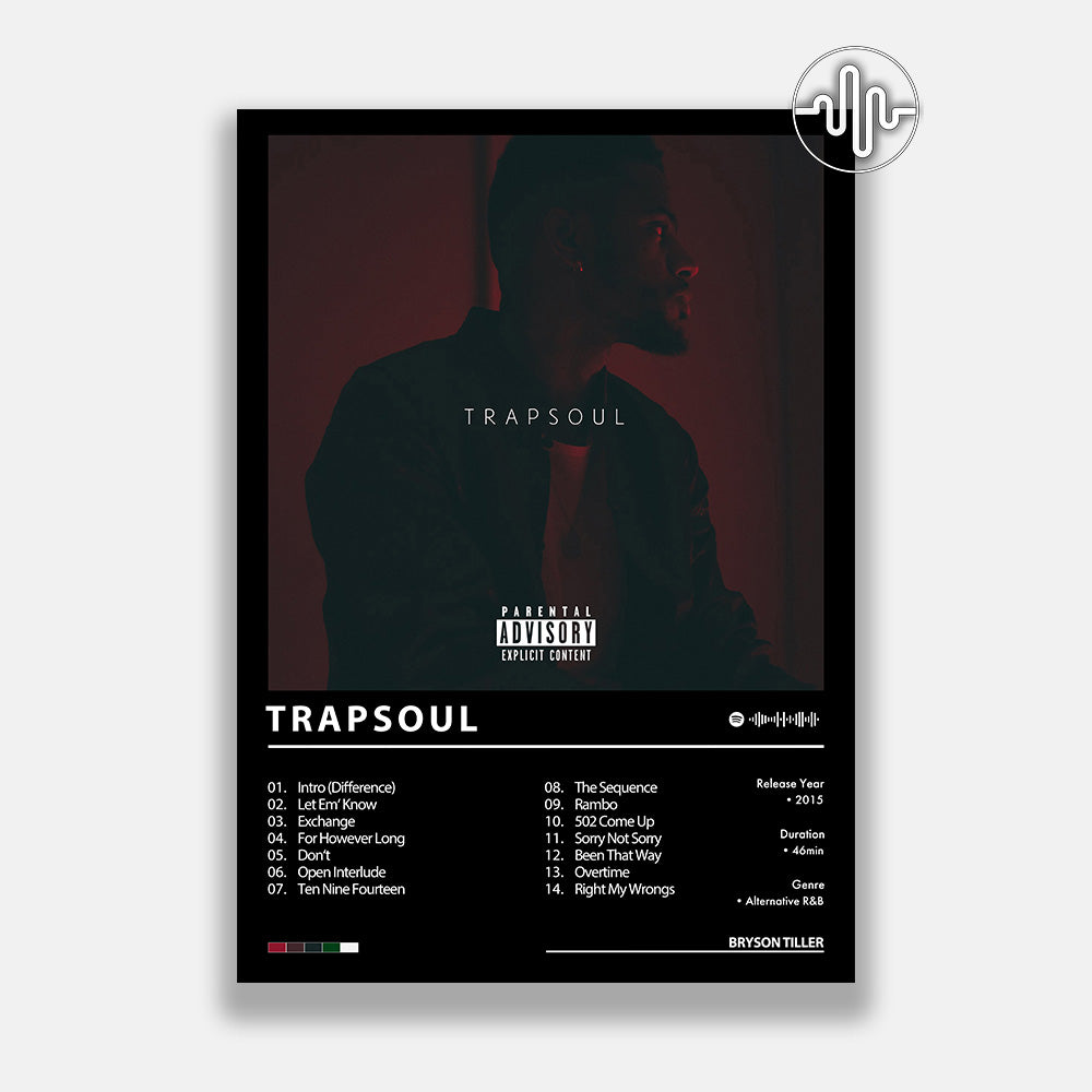 Bryson Tiller - T R A P S O U L | Album Cover Poster