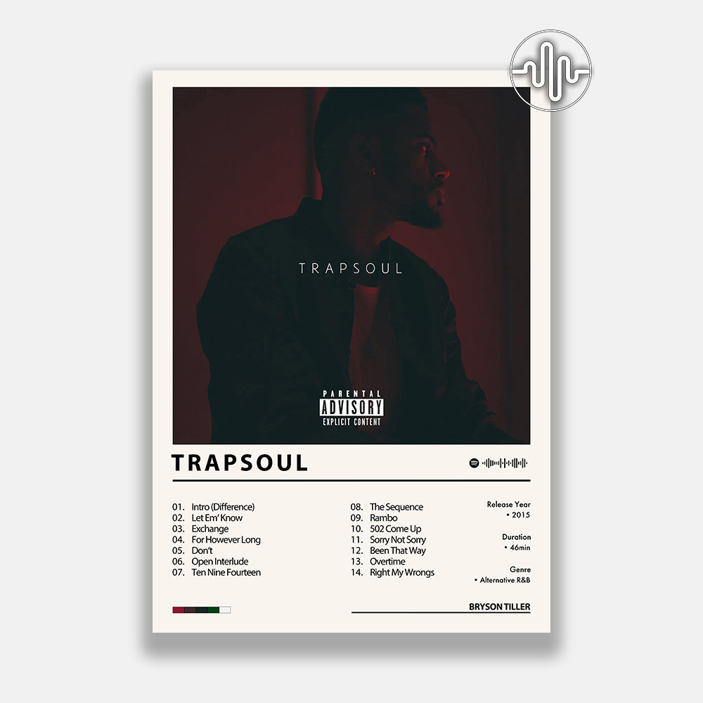 Bryson Tiller - T R A P S O U L | Album Cover Poster