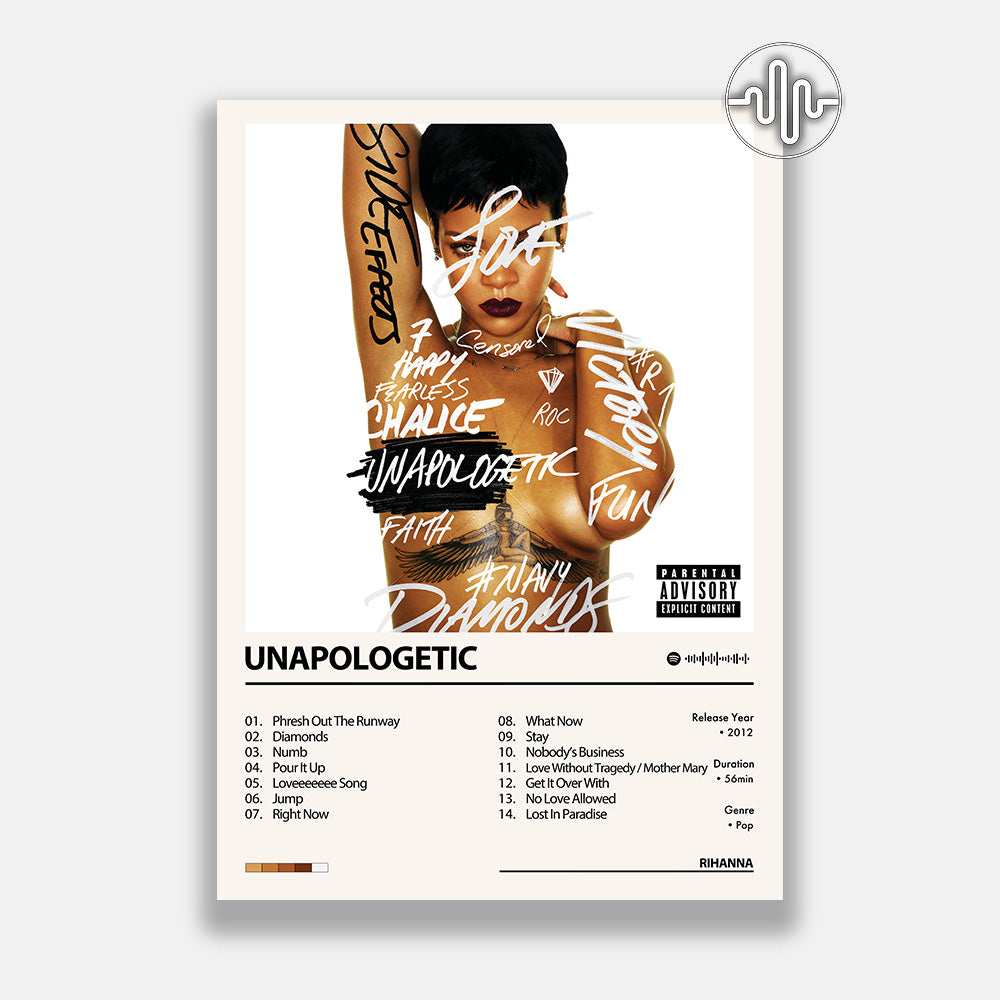 Rihanna - Unapologetic | Affiche de couverture de l'album