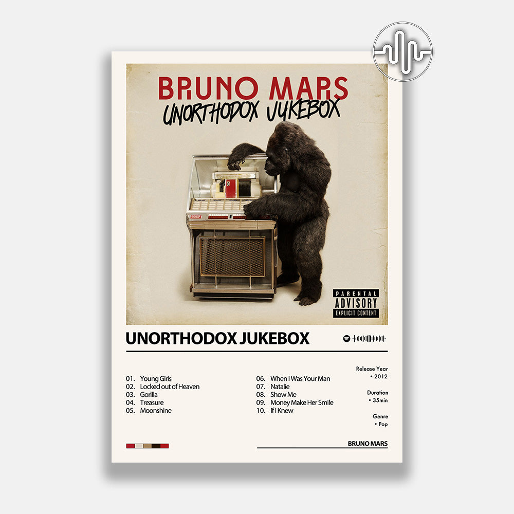 Bruno Mars - Unorthodox Jukebox | Album cover poster