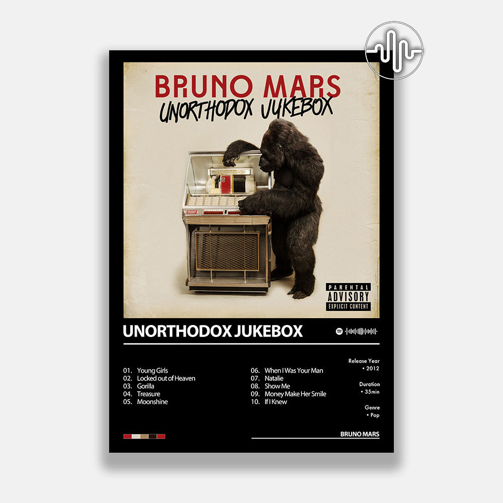 Bruno Mars - Unorthodox Jukebox | Album cover poster