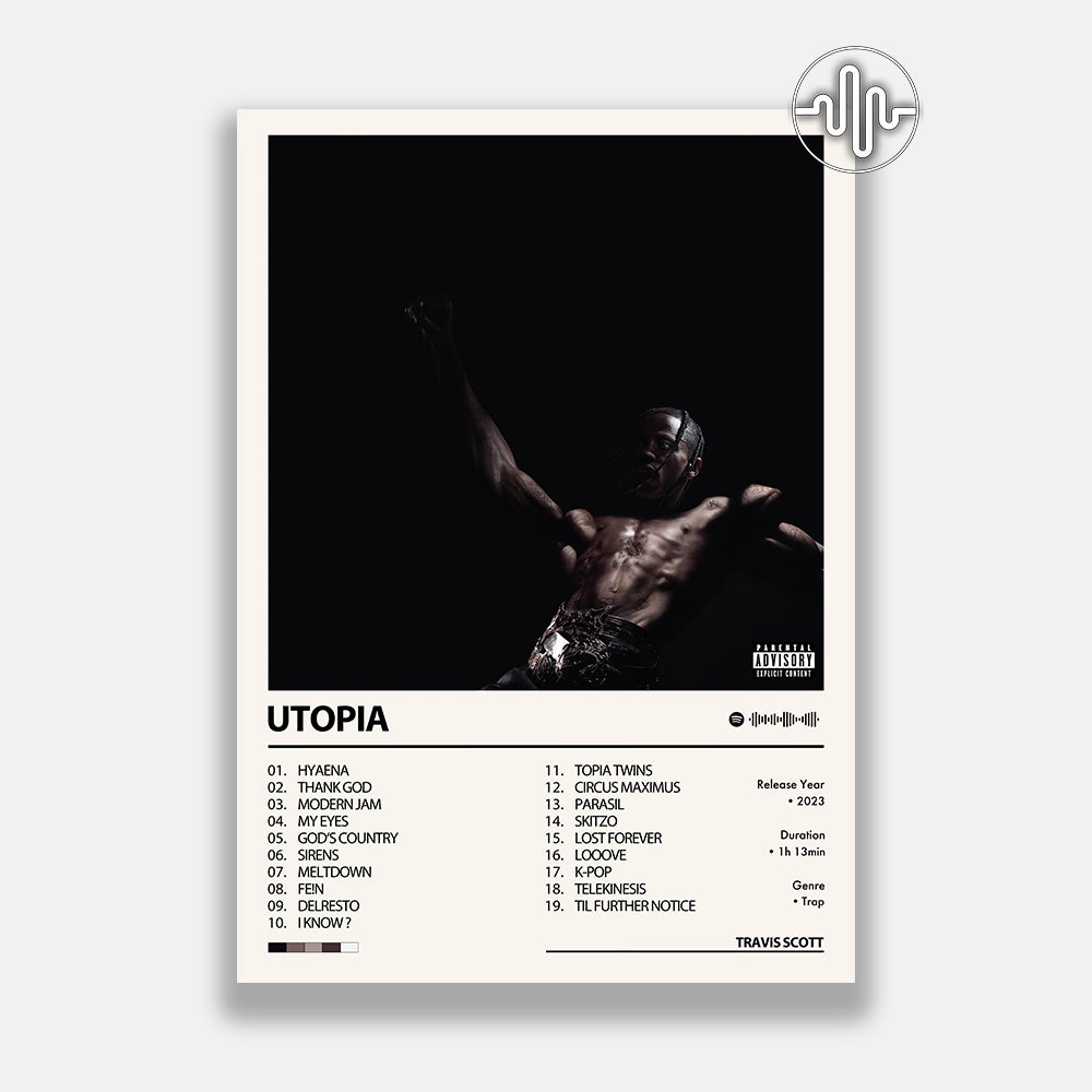 Travis Scott - UTOPIA | Digital album cover poster