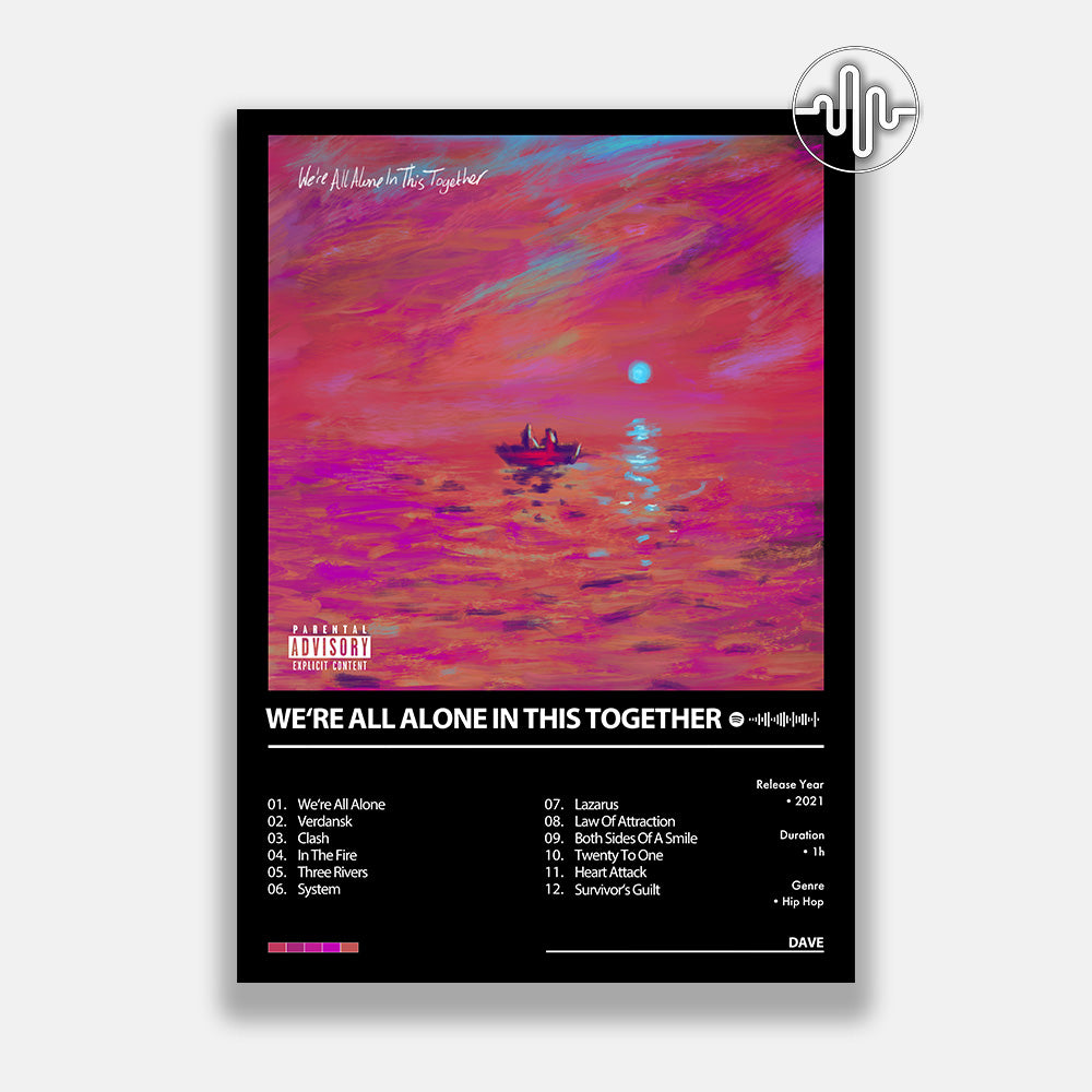 Dave - We're All Alone In This Together | Album cover poster