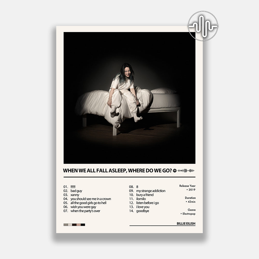 Billie Eilish - WHEN WE ALL FALL ASLEEP, WHERE DO WE GO? | Affiche de couverture d'album numérique