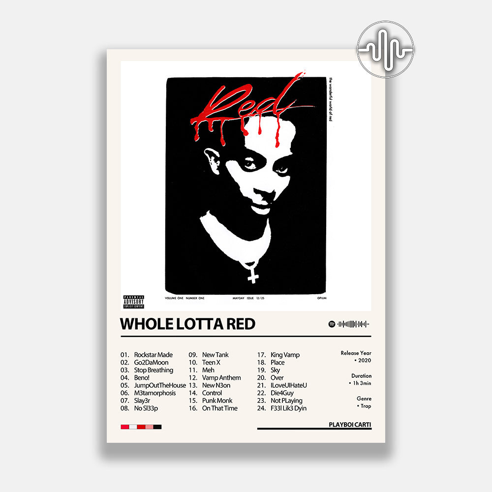Playboi Carti - Whole Lotta Red | Album Cover Poster