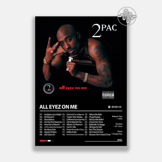 2Pac - All Eyez On Me | Affiche de couverture d'album numérique