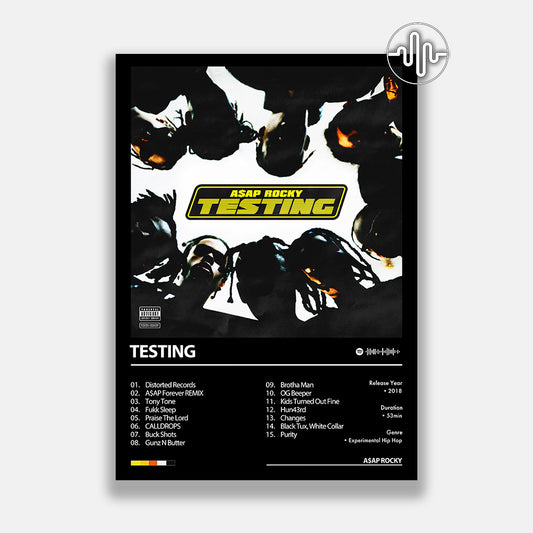 A$AP Rocky - TESTING | Affiche de couverture d'album numérique
