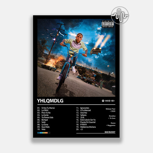 Bad Bunny - YHLQMDLG | Digital album cover poster