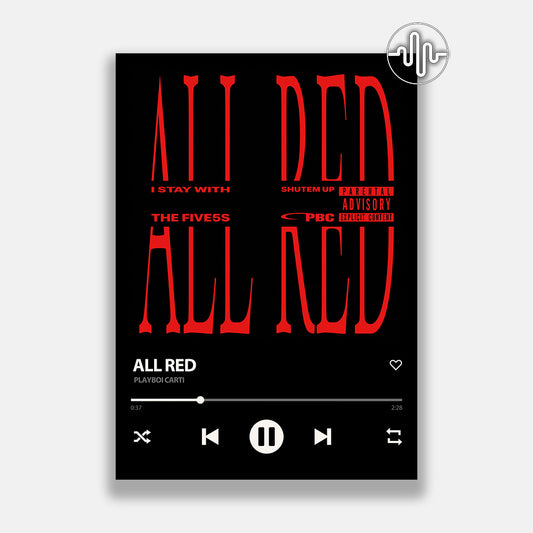 Playboi Carti - ALL RED | Affiche de chanson numérique