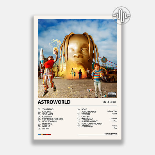 Travis Scott - ASTROWORLD | Affiche de couverture d'album numérique