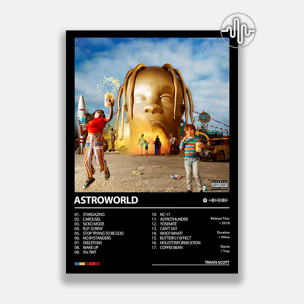 Travis Scott - ASTROWORLD | Affiche de couverture d'album numérique