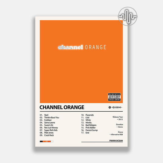 Frank Ocean - channel ORANGE | Affiche de couverture de l'album