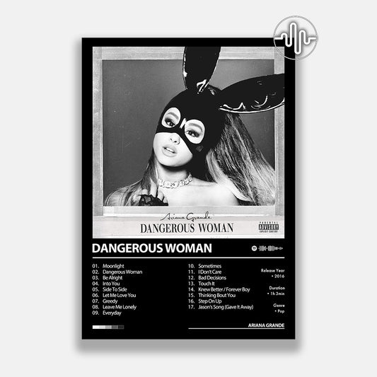 Ariana Grande - Dangerous Woman | Affiche de couverture d'album numérique