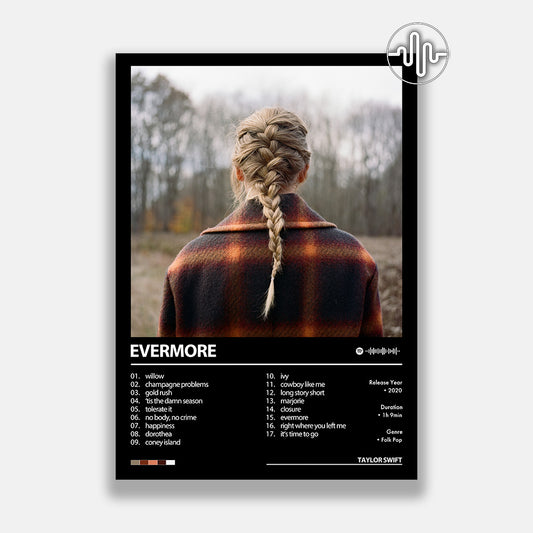 Taylor Swift - evermore | Affiche de couverture de l'album