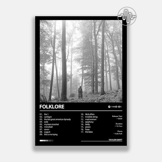 Taylor Swift - folklore | Affiche de couverture de l'album