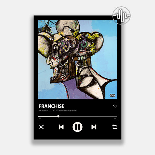 Travis Scott, Young Thug & M.I.A. - FRANCHISE | Affiche de chanson numérique