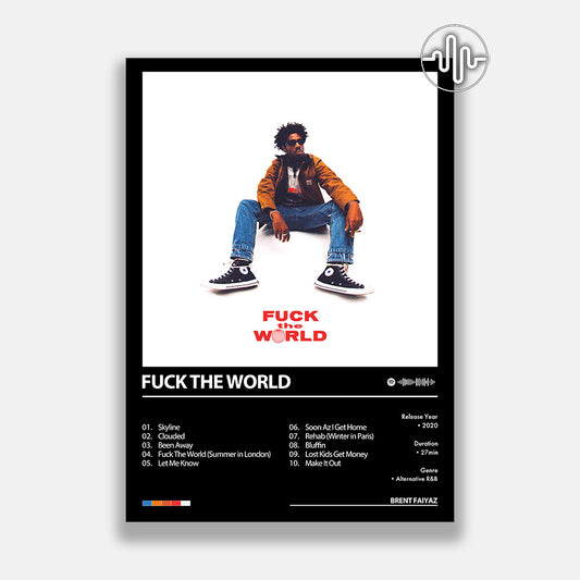 Brent Faiyaz - Fuck The World | Digital album cover poster