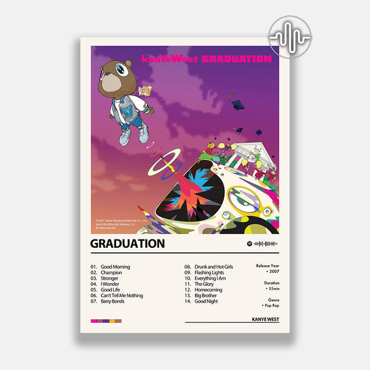 Kanye West - Graduation | Digital album cover poster