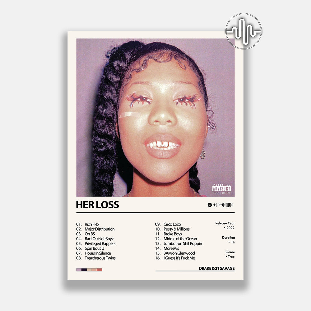 Drake & 21 Savage - Her Loss | Affiche de couverture de l'album