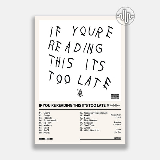 Drake - If You're Reading This It's Too Late | Affiche de couverture de l'album