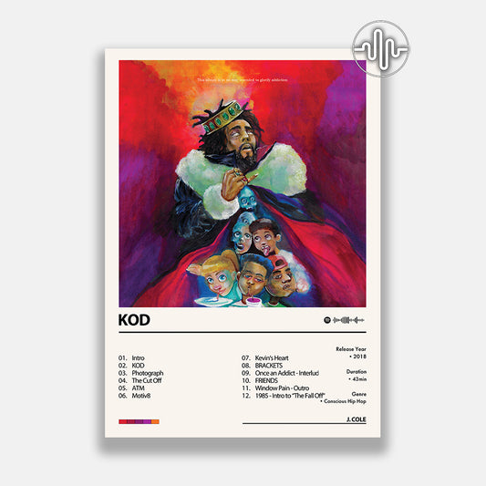 J. Cole - KOD | Affiche de couverture de l'album
