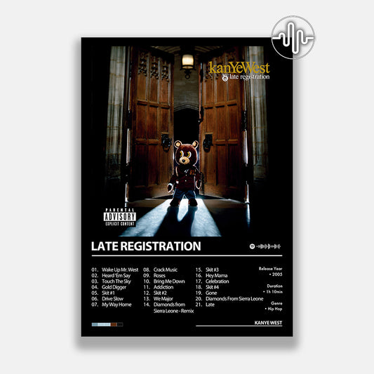 Kanye West - Late Registration | Digital album cover poster