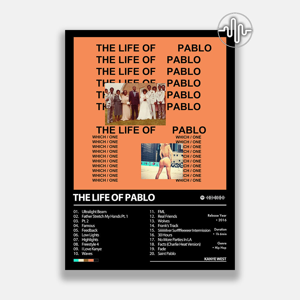Kanye West - The Life Of Pablo | Affiche de couverture d'album numérique