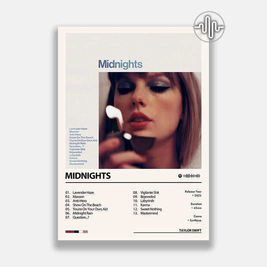 Taylor Swift - Midnights | Affiche de couverture de l'album