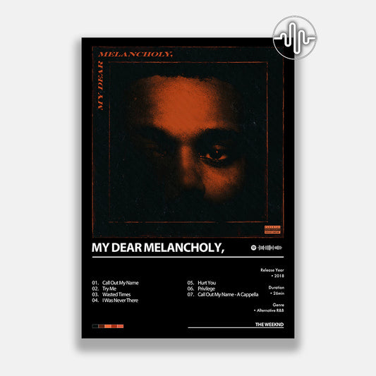 The Weeknd - My Dear Melancholy, | Affiche de couverture de l'album