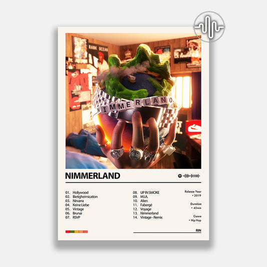 RIN - Nimmerland | Affiche de couverture de l'album