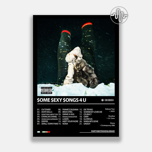 PARTYNEXTDOOR & Drake - $ome $exy $ongs 4 U | Digital album cover poster