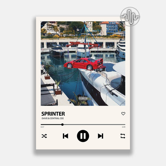 Dave & Central Cee - Sprinter | Affiche de chanson numérique