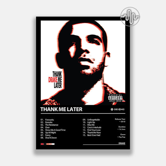 Drake - Thank Me Later | Affiche de couverture de l'album