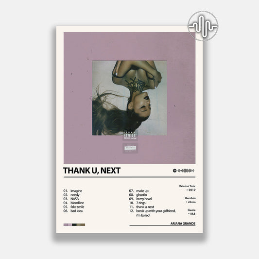 Ariana Grande - thank u, next | Affiche de couverture d'album numérique