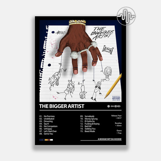 A Boogie Wit da Hoodie - The Bigger Artist | Affiche de couverture d'album numérique