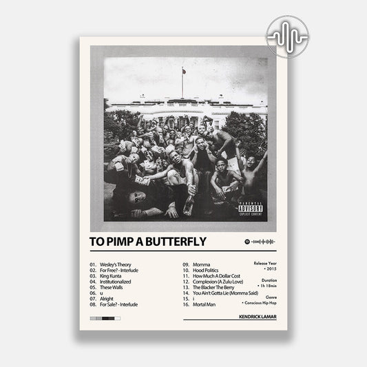 Kendrick Lamar - To Pimp A Butterfly | Affiche de couverture de l'album