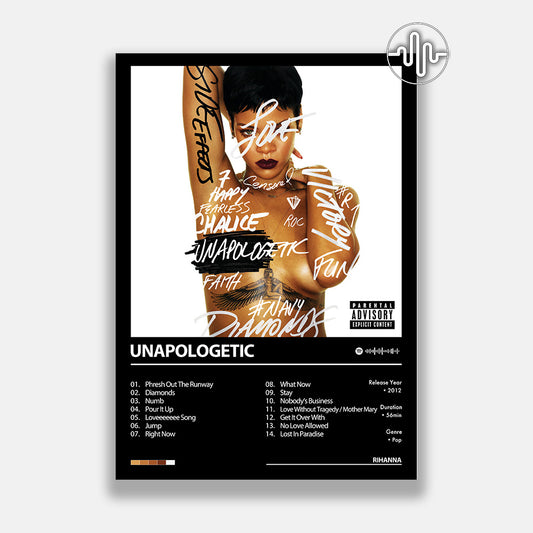 Rihanna - Unapologetic | Affiche de couverture de l'album