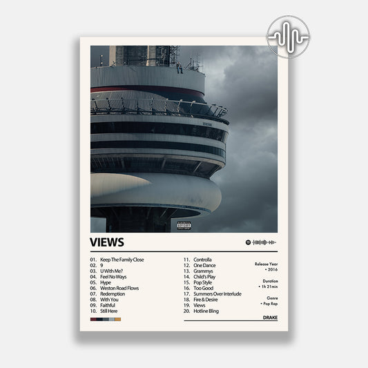 Drake - Views | Digital album cover poster