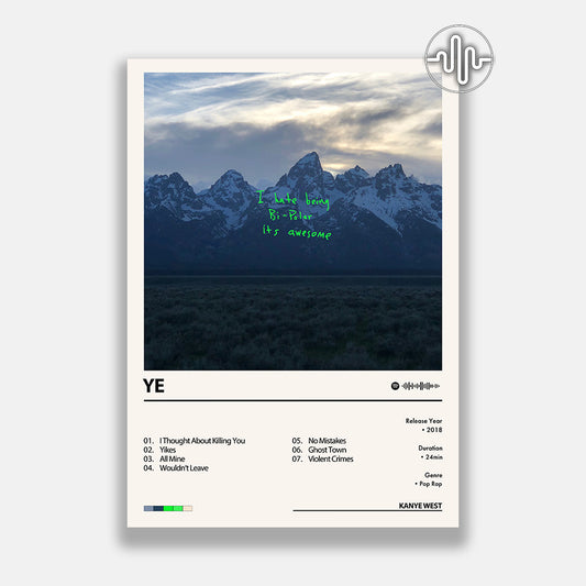 Kanye West - ye | Affiche de couverture d'album numérique